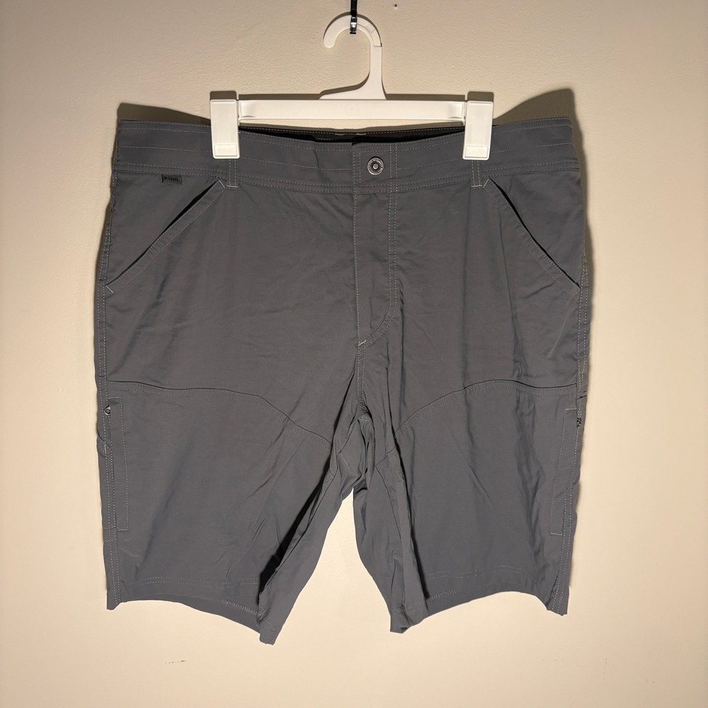Kuhl Renegade Cargo Shorts Mens 37 Gray Hiking Outdoor Stretch Style 5121